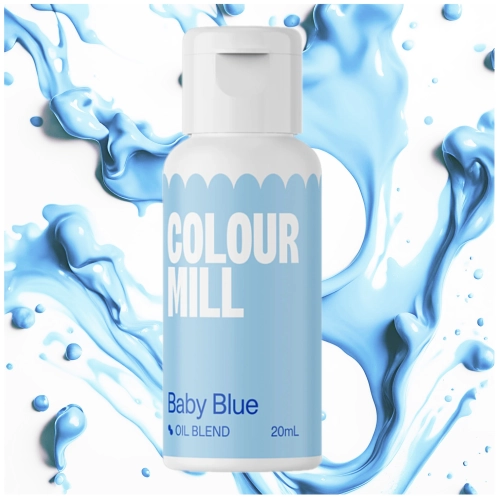 BARWNIK OLEJOWY DO MAS TŁUSTYCH KREMÓW CZEKOLADY NIEBIESKI colour mill 20ml